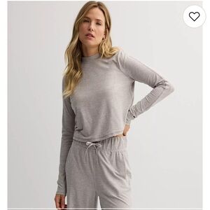 FLX Heather Gray Long Sleeve Crop Top